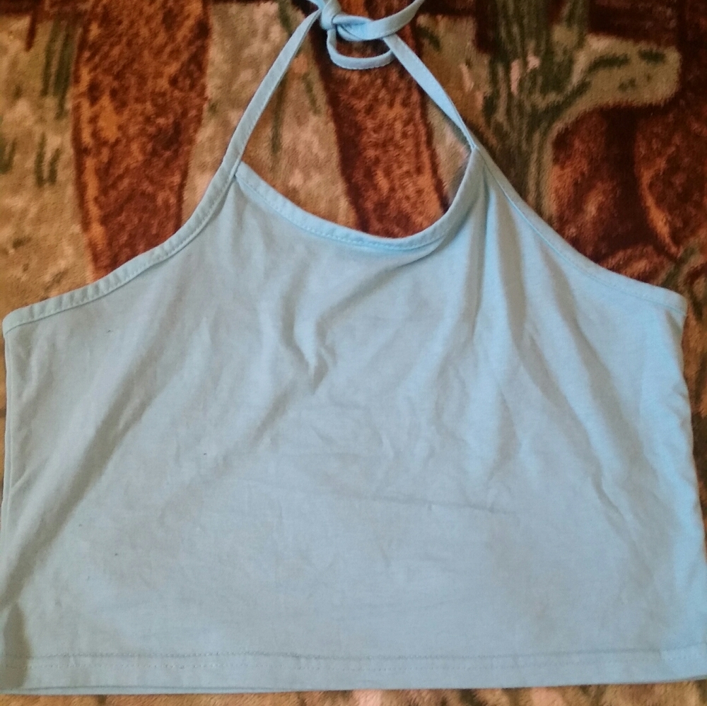 Sky blue crop top
